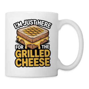 Amateur de fromage grillé - Je suis juste ici - Mug blanc - blanc - Droite