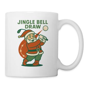 Jingle Bell Draw Funny Golf Santa Claus Holiday - Mug - white - Right
