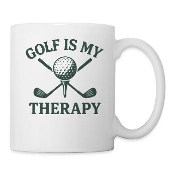 Golf Is My Therapy Golf Ball Golfer Fun - Mug - white - Right