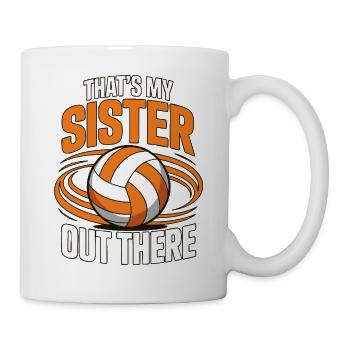 Volleyball Sister - Proud Sibling Design - Mug - white - Right