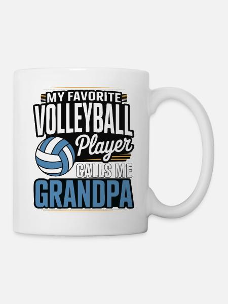Volleyball Opa - Lieblingsspieler Design - Kop/krus - hvid