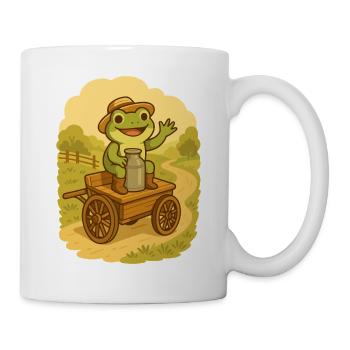 Grenouille avec chariot à lait – Country Frog - Mug blanc - blanc - Droite