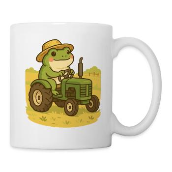Tracteur Frog Drives – Frogcore Country Life - Mug blanc - blanc - Droite