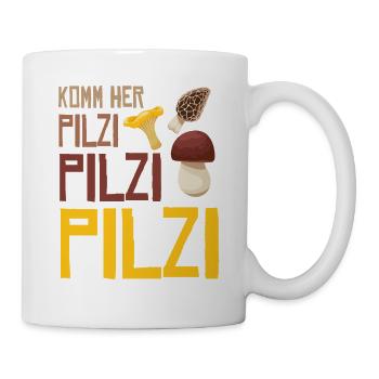Cueilleur de champignons Appelez Cueillette de champignons Venez ici Pilzi - Mug blanc - blanc - Droite