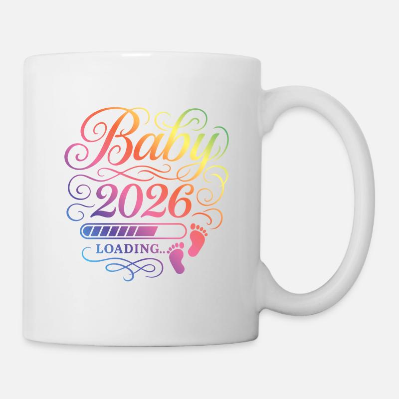 Bébé 2026 Chargement Grossesse - Mug blanc - blanc