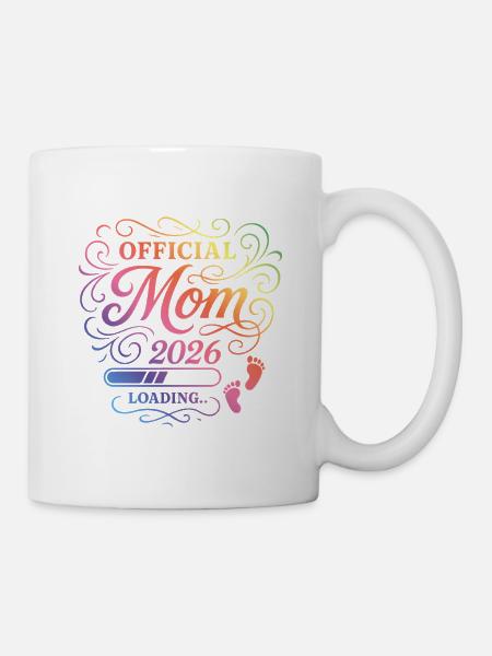 Mama 2026 Loading Mom Bunt - Tasse - Weiß