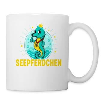 Hippocampe réussi cours de natation enfant - Mug blanc - blanc - Droite