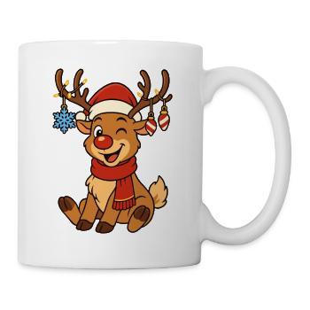 Cadeau de renne drôle de Noël - Mug blanc - blanc - Droite