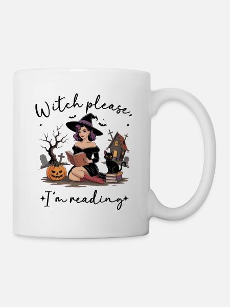 Hexenlesung Halloween-Moment - Tasse - Weiß