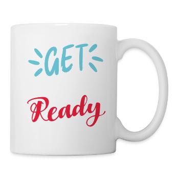Prêt à skier - Mug blanc - blanc - Droite