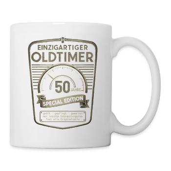 50th Birthday 50s 50th 50th 50th Anniversary Classic Car - Mug - white - Right