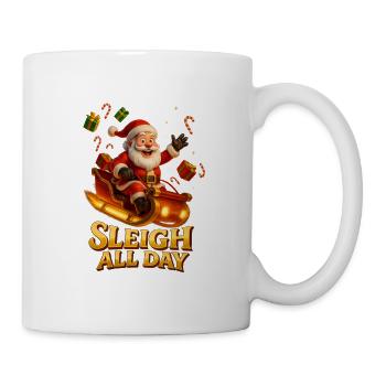 Sleigh All Day Weihnachtsfreude - Tasse - Weiß - Rechts