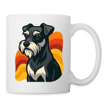 Miniature Schnauzer Dog at Sunset - Mug - white - Right