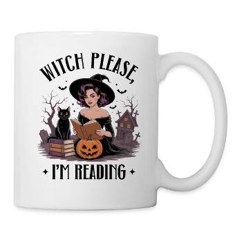 Witch Reading by Pumpkin Night - Mug - white - Right
