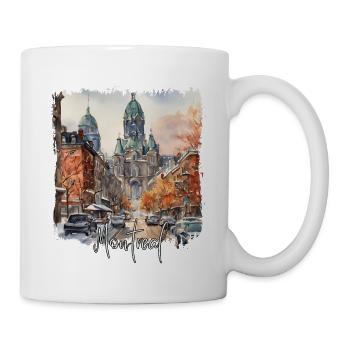 Montreal Aquarell, Montreal, Kanada - Tasse - Weiß - Rechts