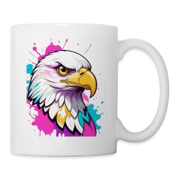 Colorful Eagle Graffiti Portrait - Mug - white - Right