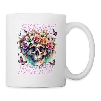 Flowers Skull Beauty Bloom - Mug - white - Right
