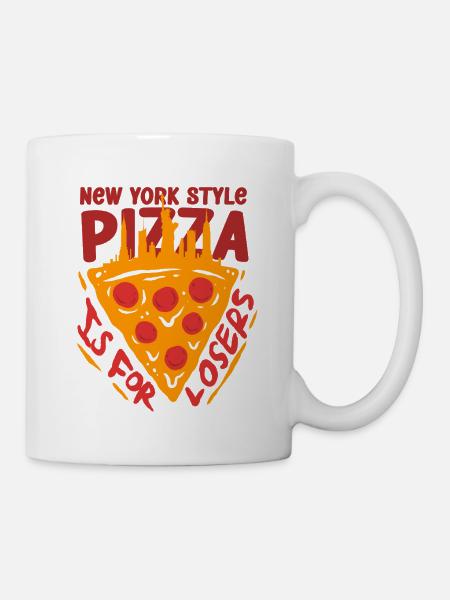 Deep Dish Pizza Chicargo - Tasse - Weiß