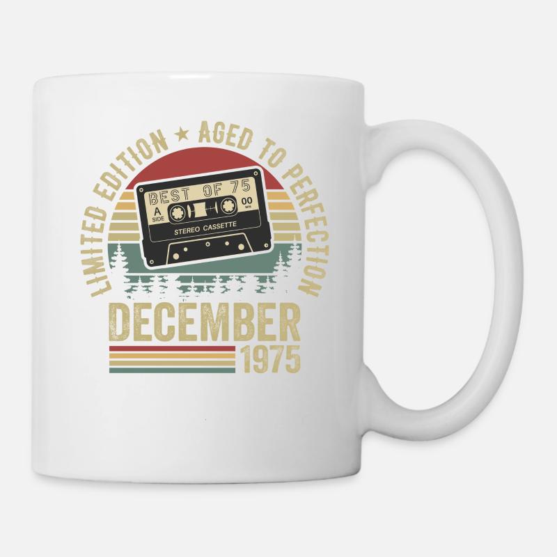 Décembre 1975 - Anniversaire Décembre 1975 - Mug blanc - blanc