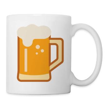 Beer Glass Illustration in Minimal Style - Mug - white - Right
