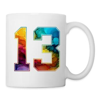 NON. 13 NUMÉRO 13 COLLÈGE 13E ANNIVERSAIRE - Mug blanc - blanc - Droite
