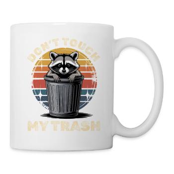 Funny Raccoon - Tasse - Weiß - Rechts