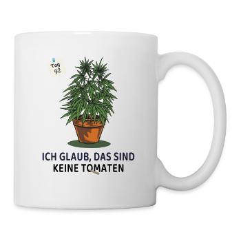 Tag 92 – immer noch keine Tomaten - Tasse - Weiß - Rechts