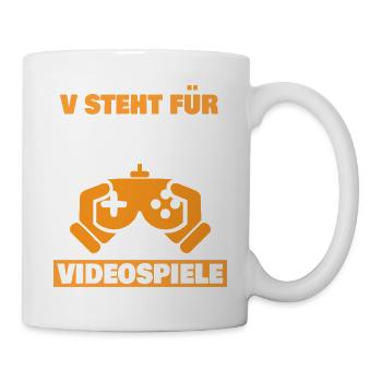 Gamer Gaming Vater Vatertag Spruch Zocken Papa - Tasse - Weiß - Rechts