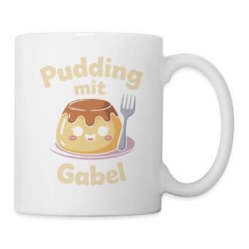 Pudding with fork - Mug - white - Right