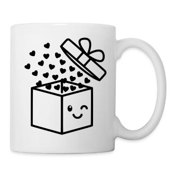Gift Full of Love | Sweet Box with Hearts - Mug - white - Right