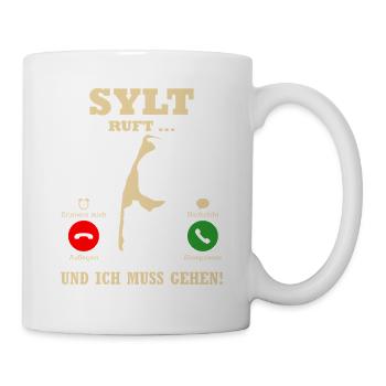 Vacances à la mer du Nord QUAND SYLT APPELLE DRÔLE - Mug blanc - blanc - Droite