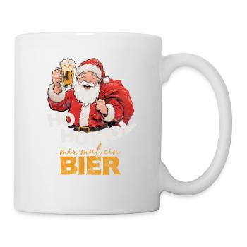 Ho ho Apporte-moi une bière Père Noël - Mug blanc - blanc - Droite