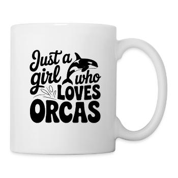 Nur ein Mädchen, das Orcas liebt - Tasse - Weiß - Rechts