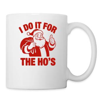 T-shirt de jeu de mots sur le Père Noël - Mug blanc - blanc - Droite