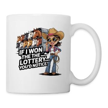 Funny If I Won The Lottery You’d Notice Yacht boat - Tasse - Weiß - Rechts