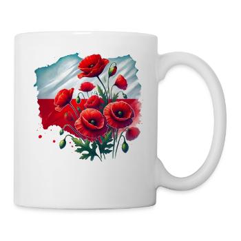 Polish Poppies National Flag Art - Mug - white - Right