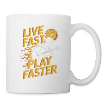 Jouez de la musique punk rock plus rapide - Mug blanc - blanc - Droite