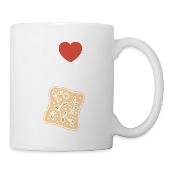 I love focaccia and herbs - Mug - white - Right