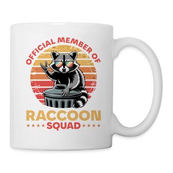 Funny Raccoon - Tasse - Weiß - Rechts