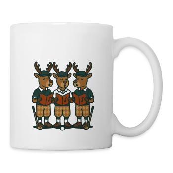 Fa La La La Fore Funny Golf Noël Renne - Mug blanc - blanc - Droite