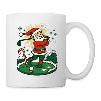 Santa Claus Golfing Christmas Fun Holiday - Mug - white - Right