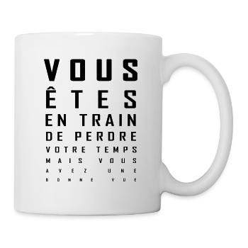 Funny and humorous article for the curious - Mug - white - Right