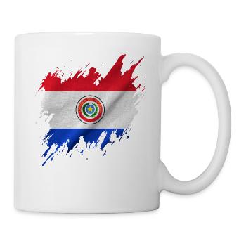 Paraguay flag, torn style - Mug - white - Right