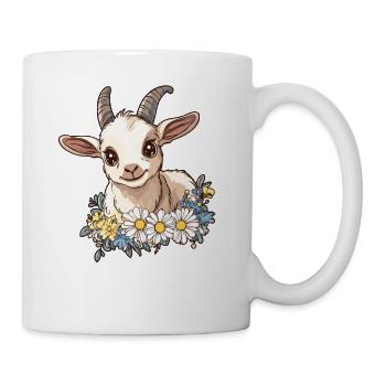 Blossom Love Chèvre Portrait - Mug blanc - blanc - Droite