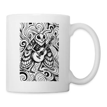 Zikade mit Gitarre Psychedelisch - Tasse - Weiß - Rechts