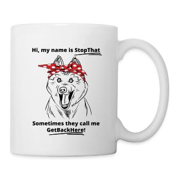 Funny Siberian Husky Dog Mom Cute Husky Lover - Mug - white - Right