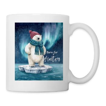 Born for Winter Polar Bear - Mug - white - Right