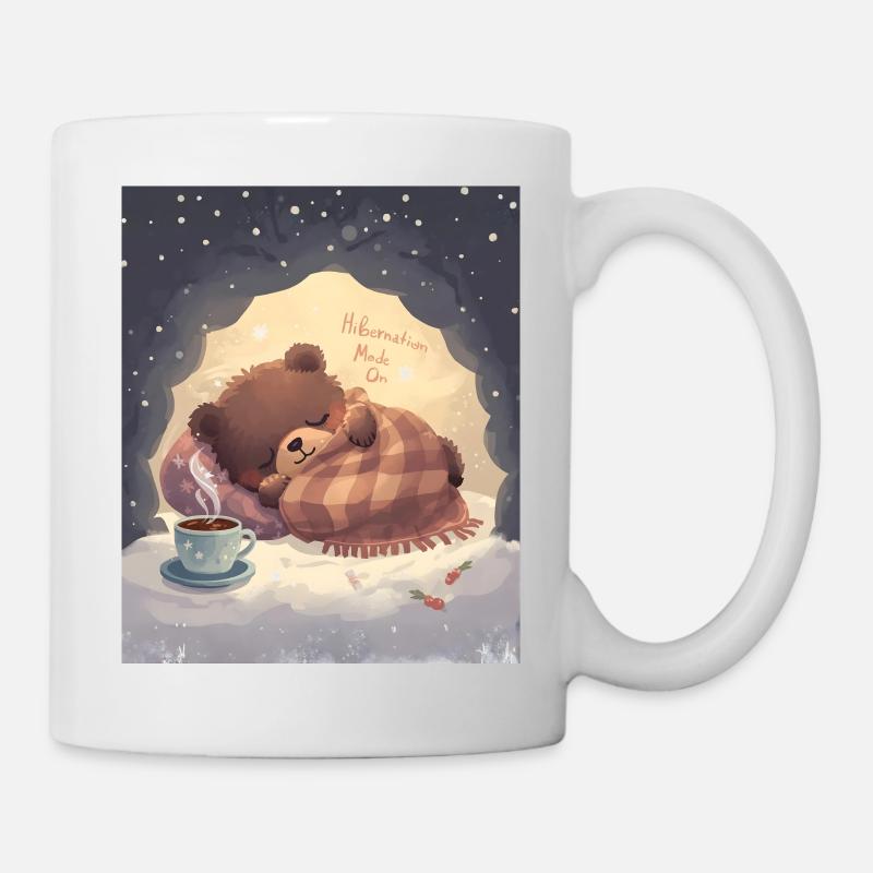 Winterschlafmodus in der gemütlichen Bärennacht - Tasse - Weiß