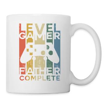 Gamer Gaming Vater Vatertag Spruch Zocken Papa - Tasse - Weiß - Rechts