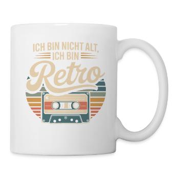 Ich bin Retro Kassette - Tasse - Weiß - Rechts